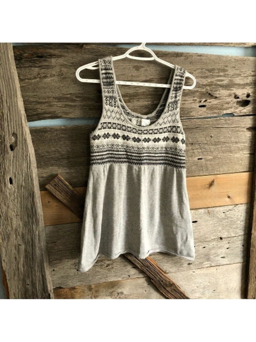 Old Navy size Med Angor Fair Isle Nordic Babydoll sweater